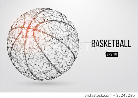 Silhouette of a basketball ball. Vector illustration 55245280