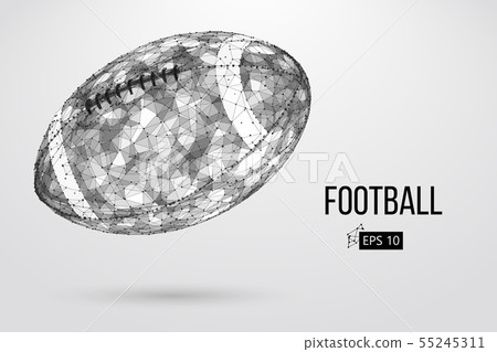 Silhouette of a footballl ball. Vector illustration Silhouette of a footballl ball. Vector illustration 55245311