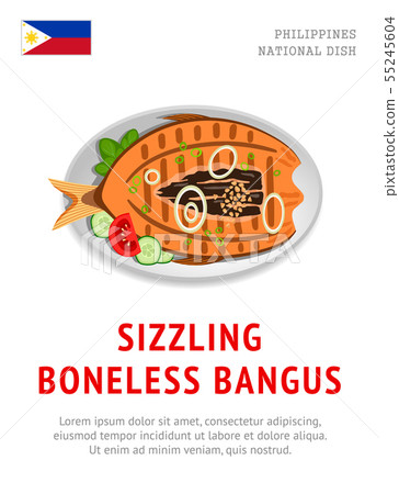 Sizzling boneless bangus. Sizzling boneless bangus. 55245604