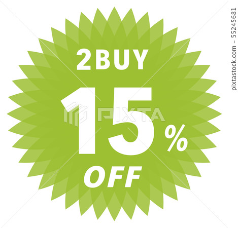 2BUY 15% OFF label 2BUY 15% OFF label 55245681