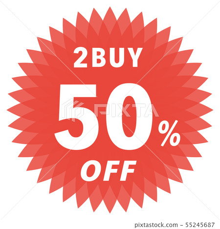 2BUY 50% OFF label 55245687