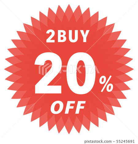 2BUY 20% OFF label 55245691