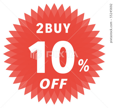 2BUY 10% OFF label 2BUY 10% OFF label 55245692