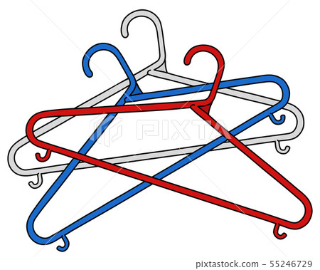 Three simple plastic coathangers 55246729