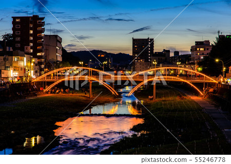 Isahaya Mantogawa節的夜景[長崎縣諫早市] 55246778