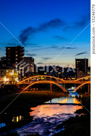 A night view of the Isahaya Mantogawa Festival [Isahaya City, Nagasaki Prefecture] 55246779