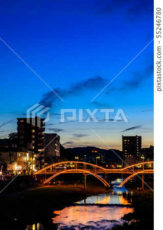 A night view of the Isahaya Mantogawa Festival [Isahaya City, Nagasaki Prefecture] 55246780