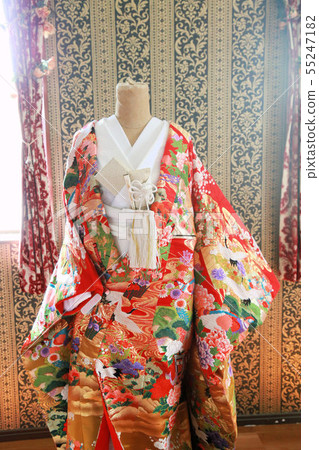 日本服飾婚禮服，彩色蝙蝠 55247182