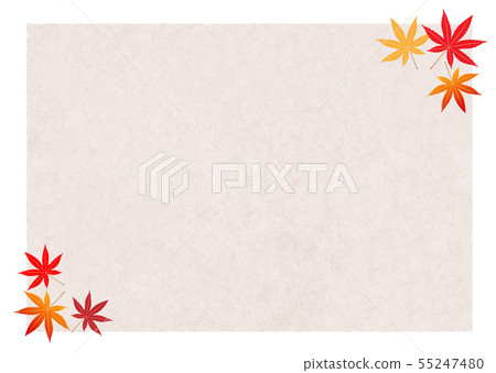 Autumn leaves and washi paper background Autumn leaves and washi paper background 55247480