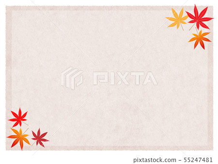 Autumn leaves and washi paper background Autumn leaves and washi paper background 55247481