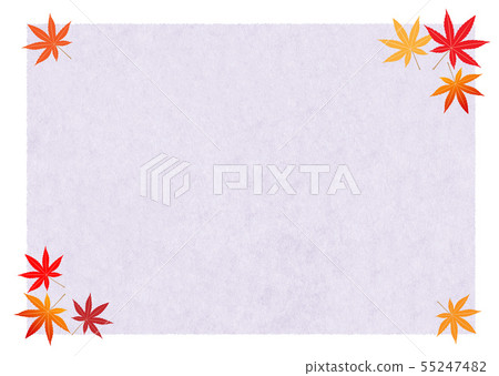 Autumn leaves and washi paper background Autumn leaves and washi paper background 55247482