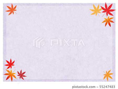Autumn leaves and washi paper background Autumn leaves and washi paper background 55247483