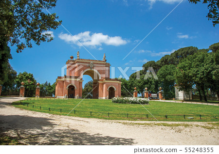 Facade of theater at Villa Pamphili Park in Rome Facade of theater at Villa Pamphili Park in Rome 55248355