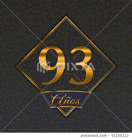 Spanish golden number 93 templates 55250222