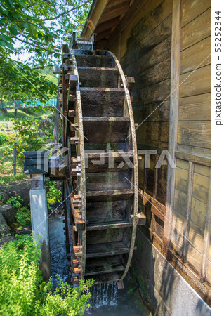 Yase water park Water wheel Yase ruins Gunma Prefecture Minakami-machi 55252344