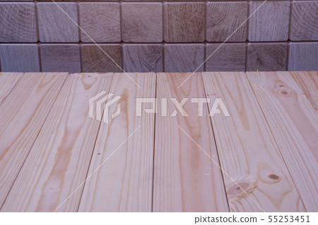 light background, empty wooden table and wooden light background, empty wooden table and wooden 55253451