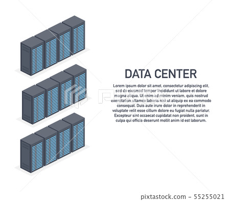 Data Center Cloud Connection Hosting Server - Stock Illustration ...
