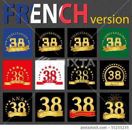 French set of number 38 templates 55255235