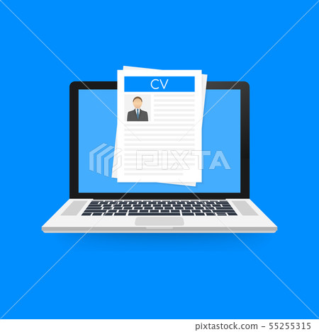 CV resume. Job interview concept. Writing a CV resume. Job interview concept. Writing a 55255315