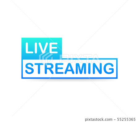 Live Streaming Icon on white background. Vector - Stock Illustration ...