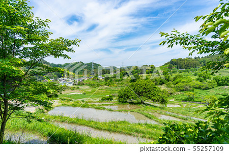 米大陽台和藍天在靜岡，日本 55257109