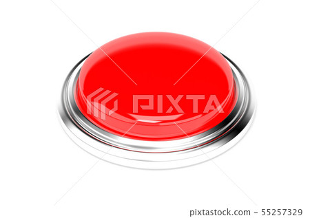 Red push button. Alarm sign. 3d rendering... - Stock Illustration ...