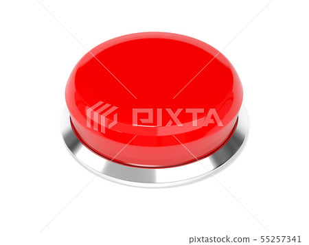 Red push button. Alarm sign. 3d rendering... - Stock Illustration ...