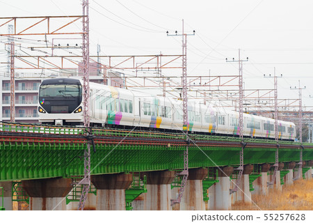 E 257系列經過中央線多摩河大橋 E 257系列經過中央線多摩河大橋 55257628