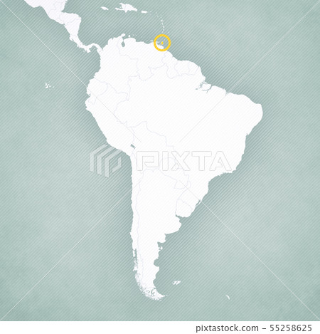 Map of South America - Trinidad and Tobago 55258625
