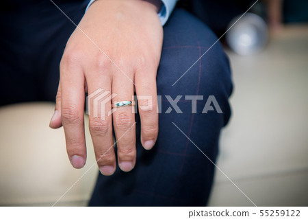 新郎自己的指揮手指，婚姻，適合手指，石頭護手指（婚姻，婚姻，婚禮） 55259122