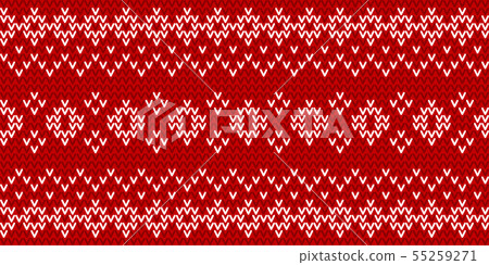 seamless red and white knitted background 55259271