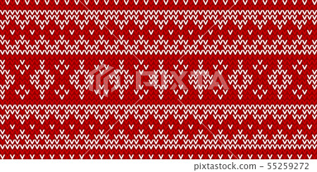 seamless red and white knitted background 55259272