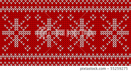 seamless red and white knitted background 55259275