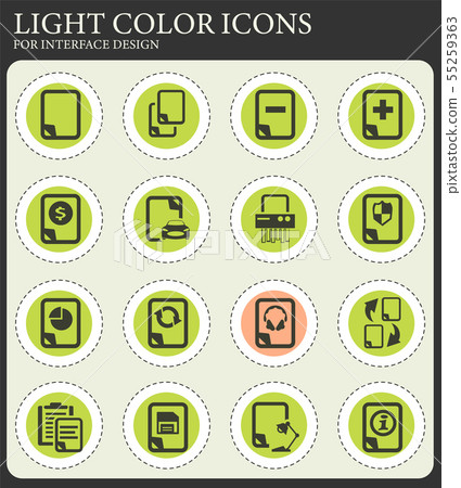 Documents icons set Documents icons set 55259363