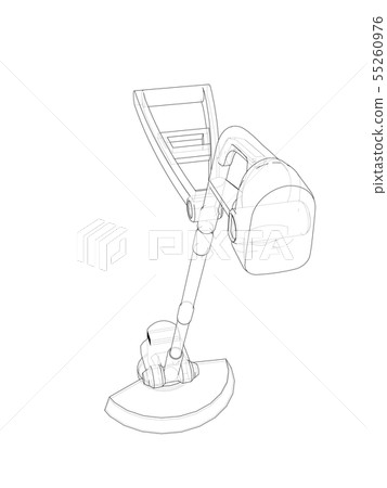 Outline trimmer grass cutter. Vector 55260976