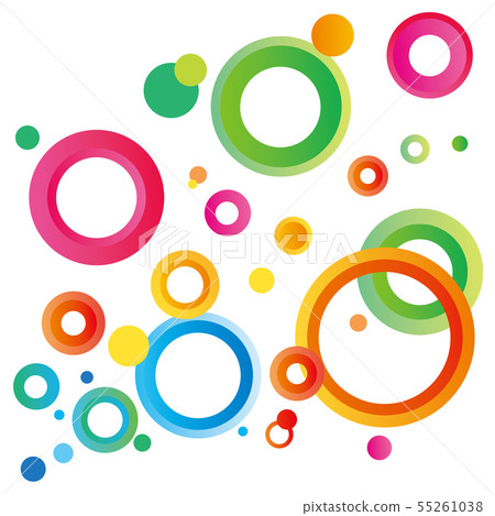 彩色圓圈圖案 55261038