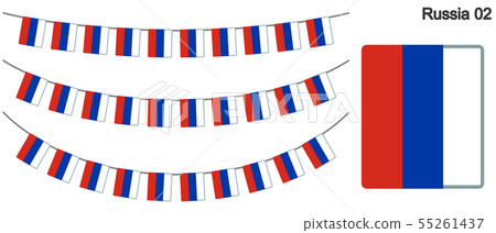Garland of Russia flag vector data (bunting garland) 55261437