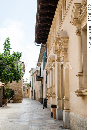 Mallorca cityscape cream wall stone house Mallorca cityscape cream wall stone house 55261940