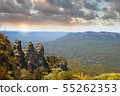 Tree Sisters Blue Mountains Australia sunset Tree Sisters Blue Mountains Australia sunset 55262353