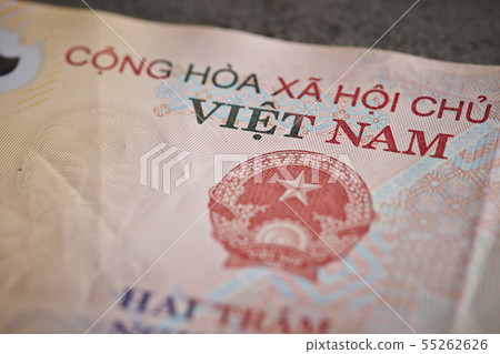 Vietnam's currency Don 200,000 won bill 55262626