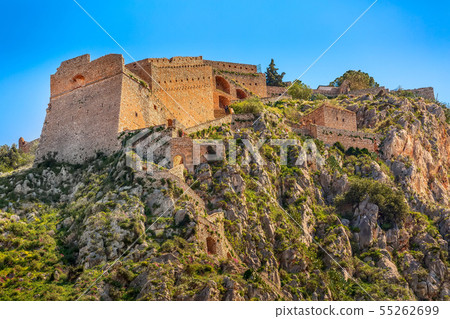 Palamidi castle on the hill, Nafplion, Greece Palamidi castle on the hill, Nafplion, Greece 55262699