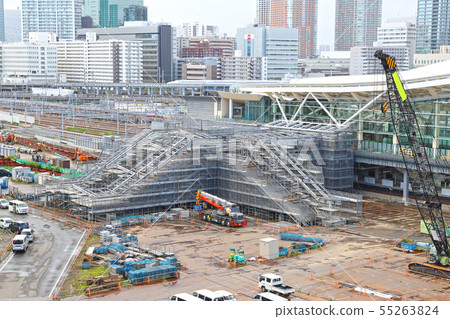 Takanawa Gateway Station (July 2019) under construction 55263824