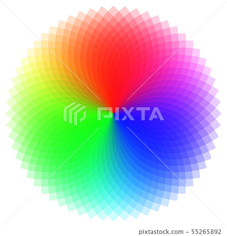 Rainbow color wheel. Colorful illustration guide. Rainbow color wheel. Colorful illustration guide. 55265892