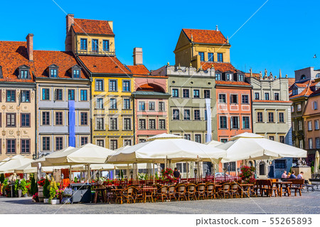 Warsaw, capital of Poland Market square cafe Warsaw, capital of Poland Market square cafe 55265893