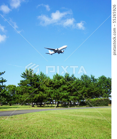 A plane seen from Jonanjima beach park A plane seen from Jonanjima beach park 55265926