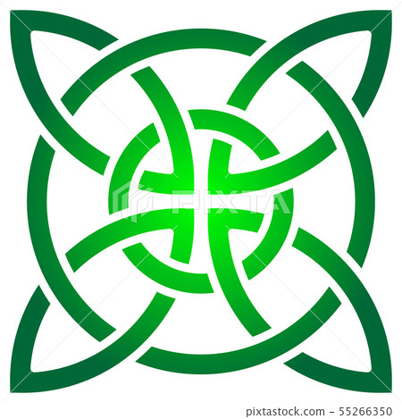 Celtic shamrock knot in circle. Symbol of Ireland Celtic shamrock knot in circle. Symbol of Ireland 55266350