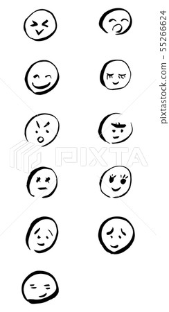 Emoticon hand drawn illustration brushstroke ink ink character icon pictogram Emoticon hand drawn illustration brushstroke ink ink character icon pictogram 55266624