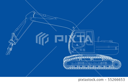 Outline sloopkraan concept. Vector Outline sloopkraan concept. Vector 55266653