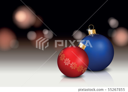 Vector realistic christmas still life with two 55267855