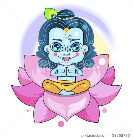 Krishna On The Background Of Happy Holiday Krishna On The Background Of Happy Holiday 55268780